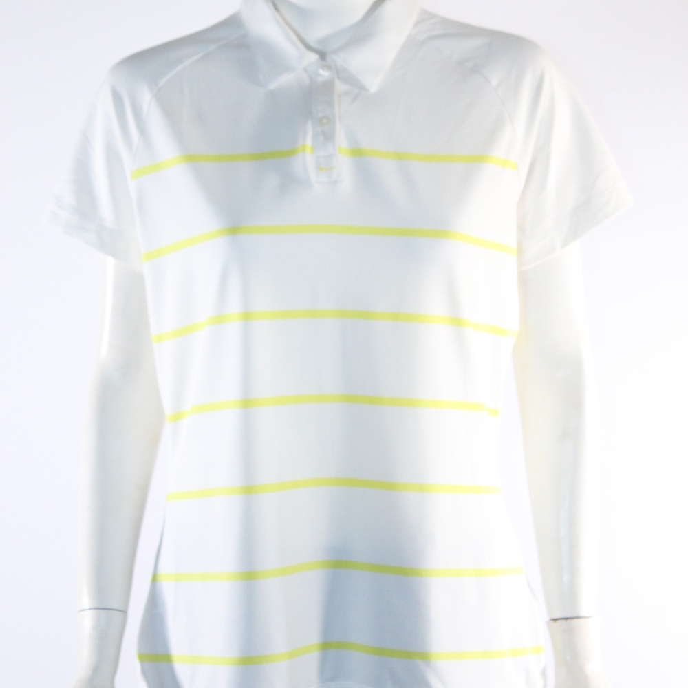 Nike Golf Dri Fit Women's Large Yellow/White Top